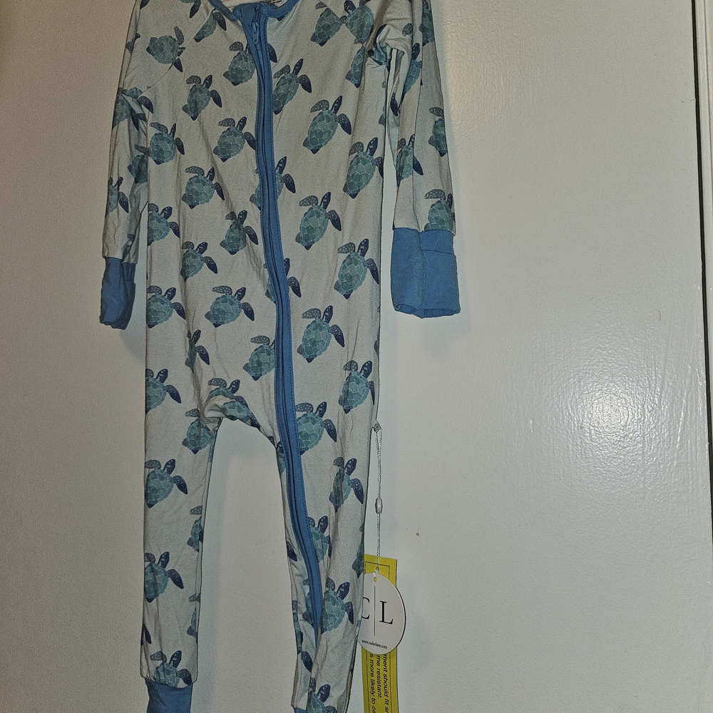 Caden Lane Blue Pajama Turtle